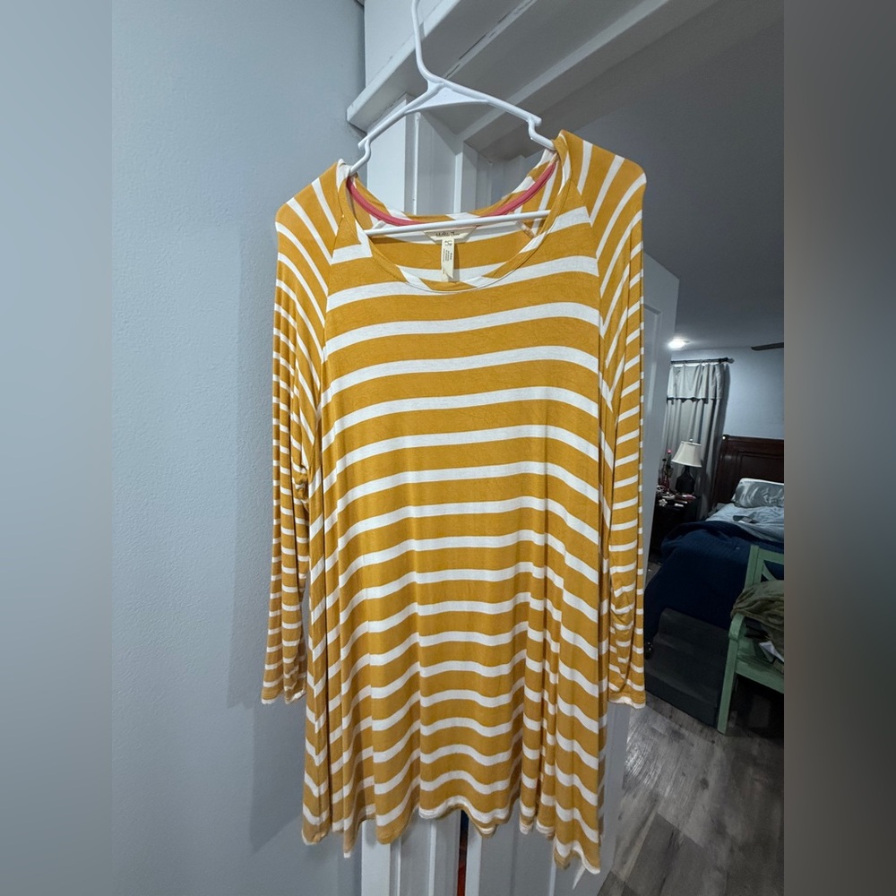 Matilda Jane Yellow and White Striped Top